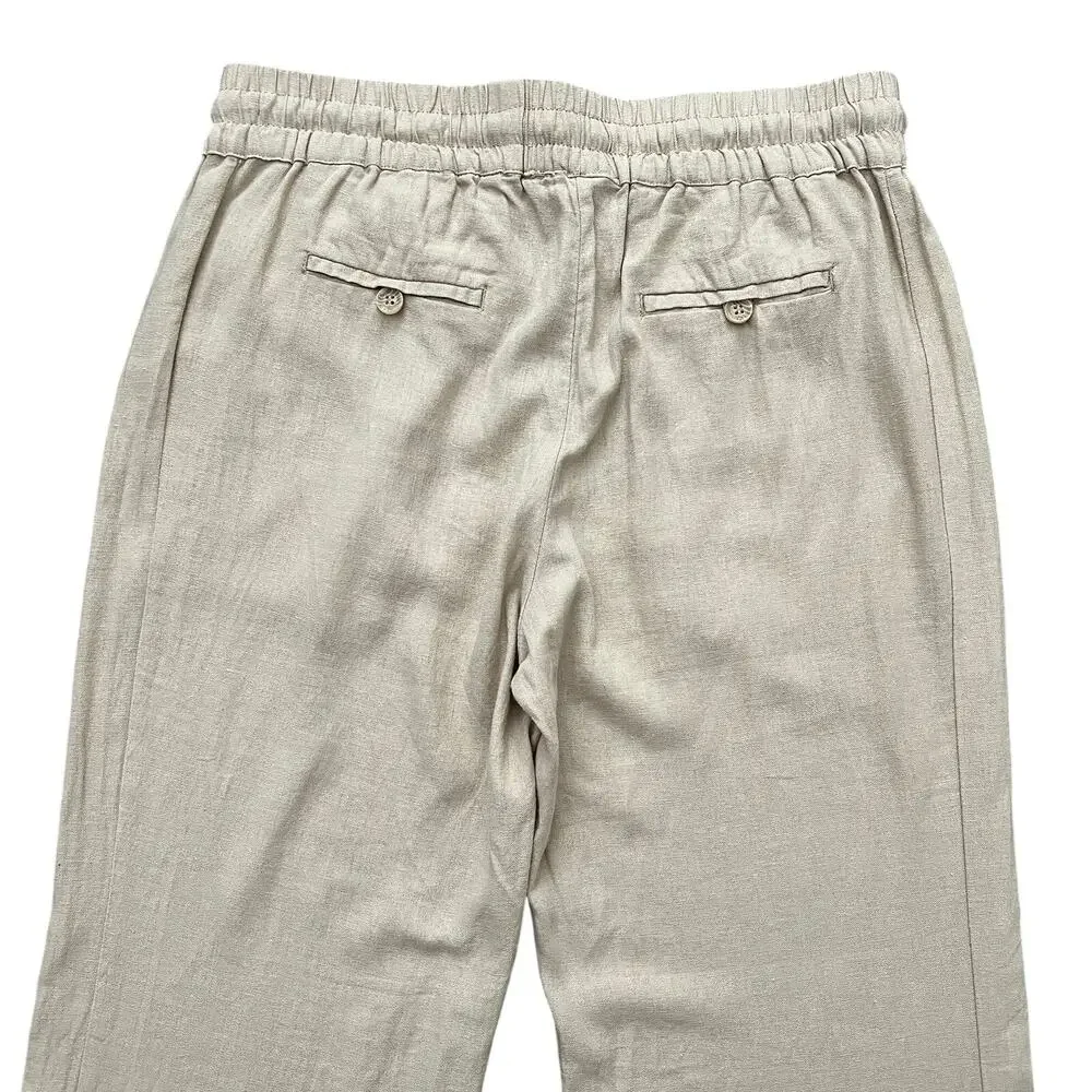 Love Tree Anthropologie Lined Blend Elastic Waist Tan Lounge Pull On Pants Large - Picture 8 of 8